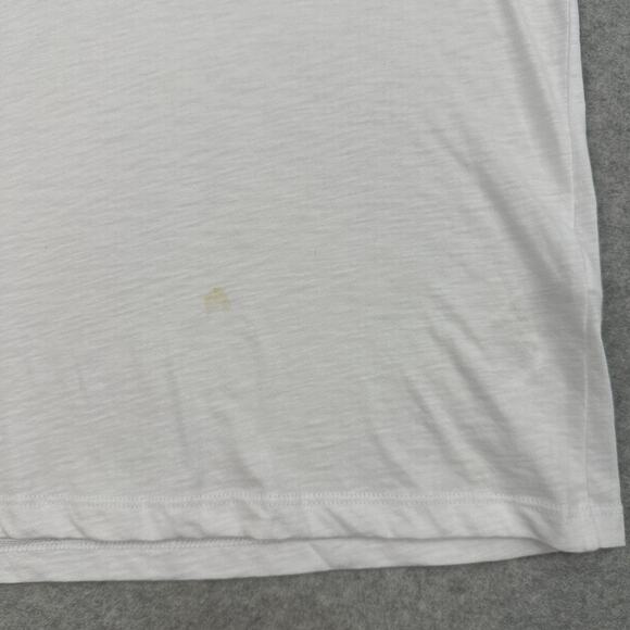 Madewell Slub Pima Cotton Jersey Perfect V-Neck Tee WMNS M White Short Sleeves - Picture 5 of 10